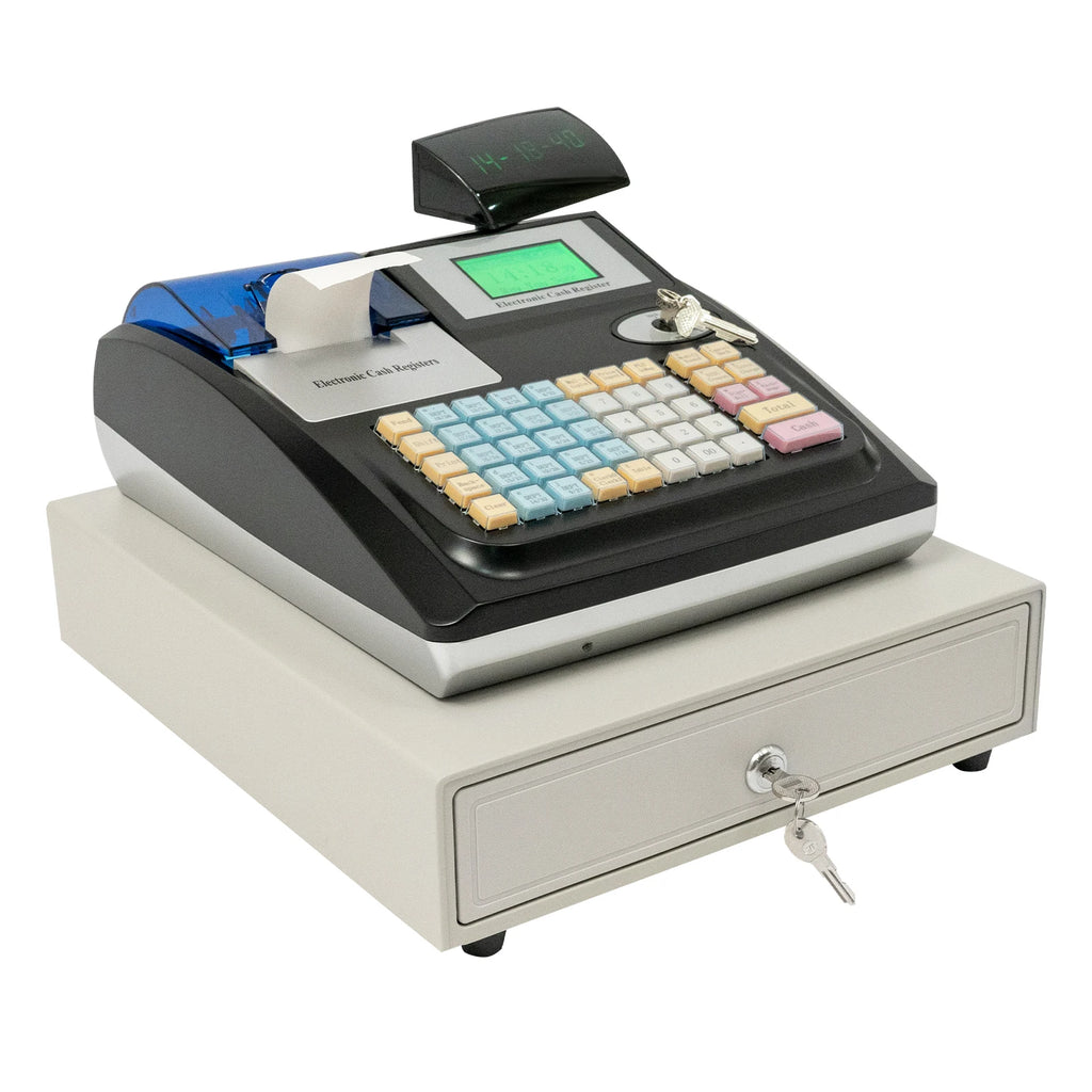 4-compartments Electronic Cash Register Drawer with Coin slots Cash drawer & LED Display for Businesses Market