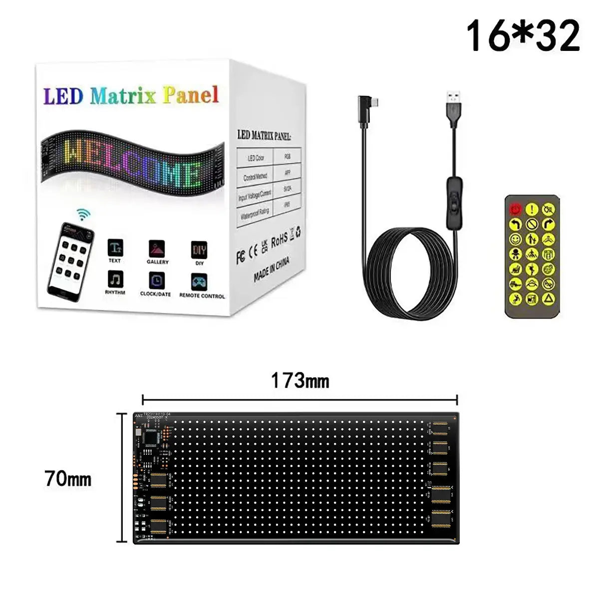 Car LED Sign Bluetooth APP LED Matrix Pixel Panel Night Light DIY Programmable Flexible LED Display For Car Store Hotel Bar NEXVIA