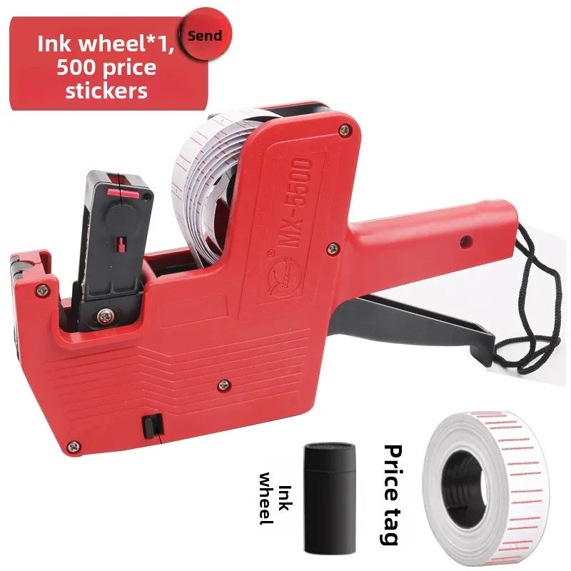 8-Digit Digital Price Label Gun with 1 Roll Labels + 1 Ink - Handheld Tag Marker Machine for Retail, Supermarke,Price tag tool