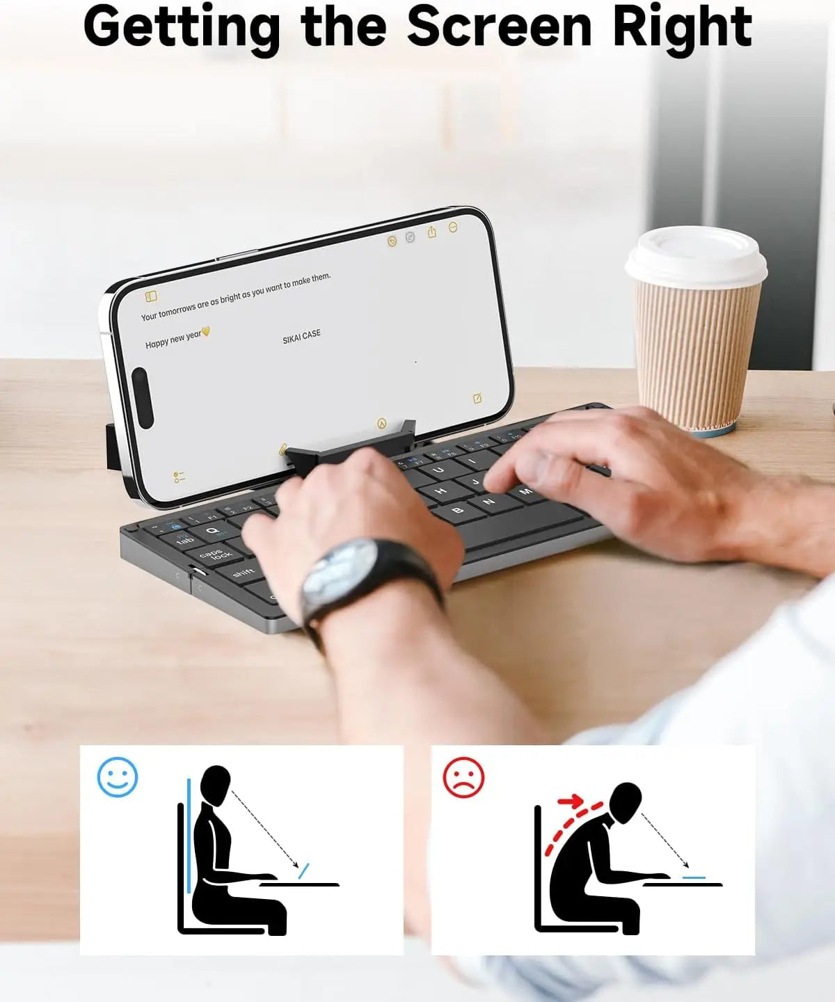 Jomaa Folding Keyboard Bluetooth Rechargeable Bluetooth Keyboard for Laptop iPad Phone Mini Portable Folding Keyboard ios