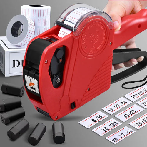 8-Digit Digital Price Label Gun with 1 Roll Labels + 1 Ink - Handheld Tag Marker Machine for Retail, Supermarke,Price tag tool