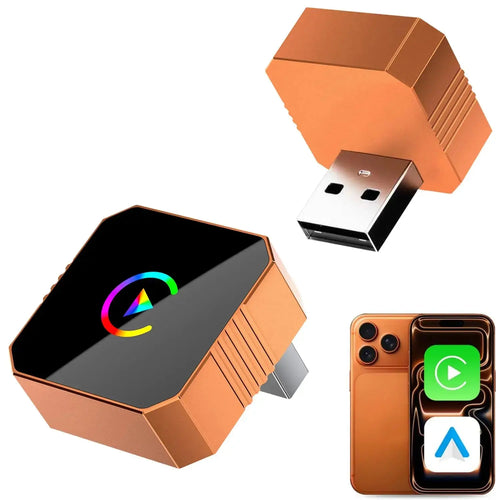 Carplay Wireless Adapter for iPhone, CarPlay with cable to wireless, Android Auto 2 in 1 Mini USB design NEXVIA