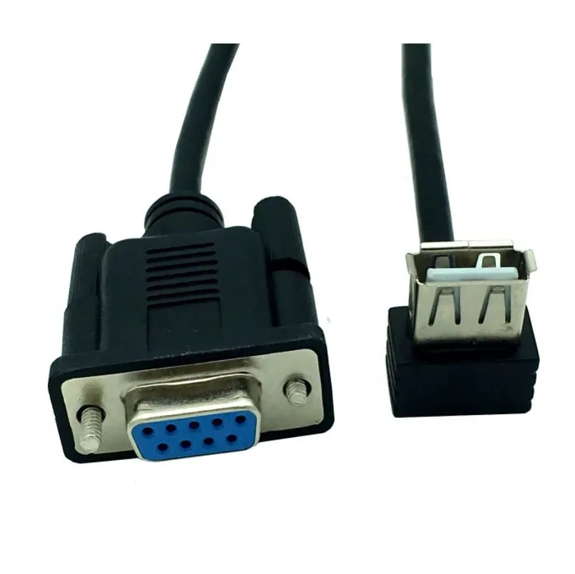 RS232 DB9 Female To USB 2.0 A Female Serial Cable Adapter Converter 8" Inch 25cm