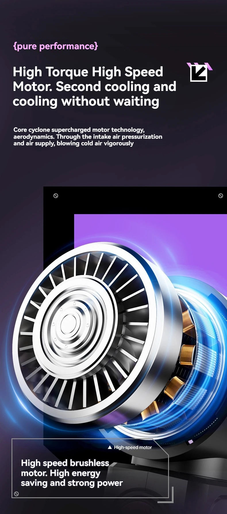 New High Speed Turbo Small Air Cannon Electric Fan Portable Digital Display Handheld Fan USB Charging Fan Outdoor Mini Fan NEXVIA NEXVIA
