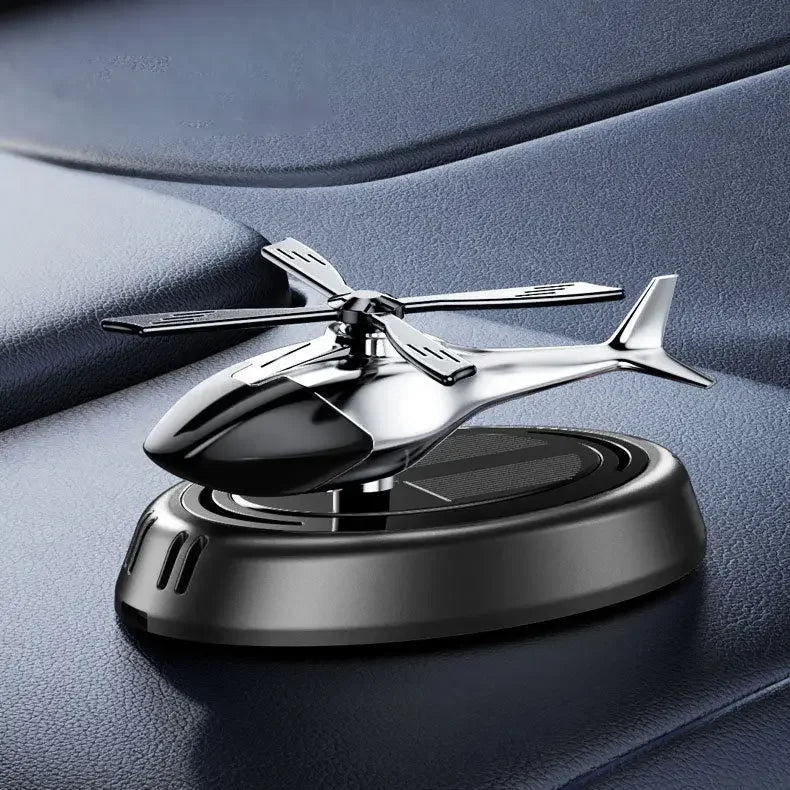 Solar Car Air Freshener Perfume Helicopter Decor Interior Decor Solar Car Rotating Aromatherapy Perfume NEXVIA