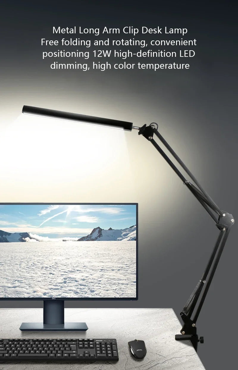 NEXVIA Flexible Led Desk Lamp Home Office Modern Table Lamp Metal Architect Adjustable Folding Reading Light NEXVIA
