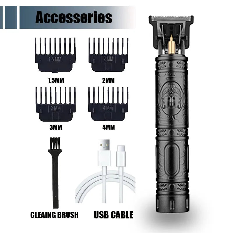 New！T9 Electric Hair Trimmer/Accessories | USB Professional Shaver | 0mm Bald Fade Cutting Machine Portable for Men Home Haircut NEXVIA