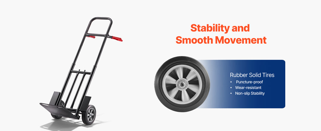 SucceBuy 600 lbs Hand Truck Dolly Portable Utility Cart Trolley with Wheels & Telescoping Handle for Moving Home Warehouse