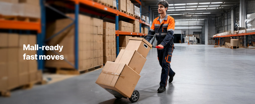SucceBuy 600 lbs Hand Truck Dolly Portable Utility Cart Trolley with Wheels & Telescoping Handle for Moving Home Warehouse